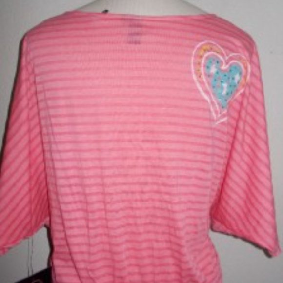 SINFUL BY AFFLICTION SIZE MEDIUM "LOVE & PRIDE" PINK DOLMAN SLEEVE UPRISING TOP - Picture 7 of 9